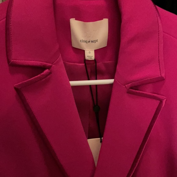 Brand NWT pink button sleeve blazer by cinq a sept - Picture 10 of 14